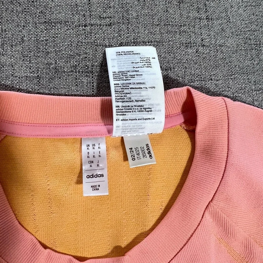 Adidas Shirt Men XL Pink Aeroready Knit Athletic